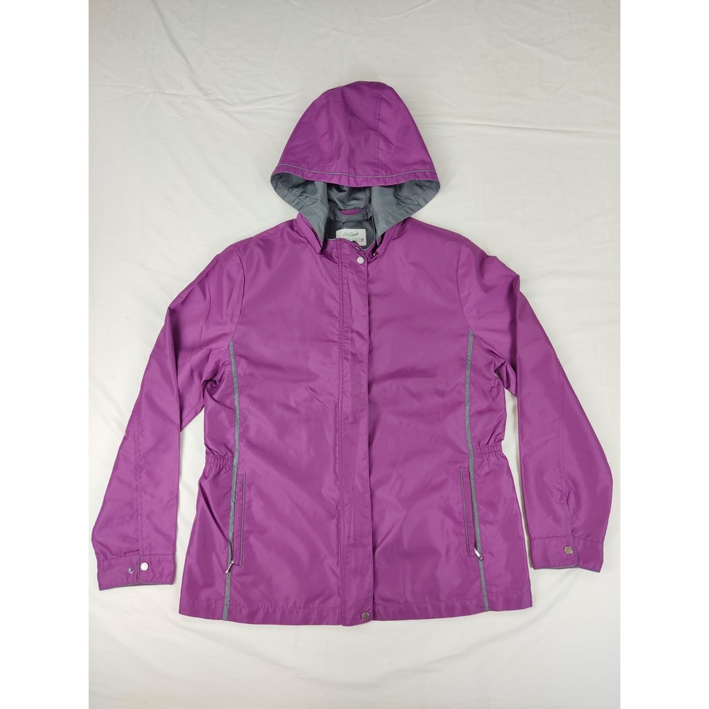 Crocodile Ladies 100cm Medium ?‎ Purple Windbreaker Zip Jacket With Hoodie